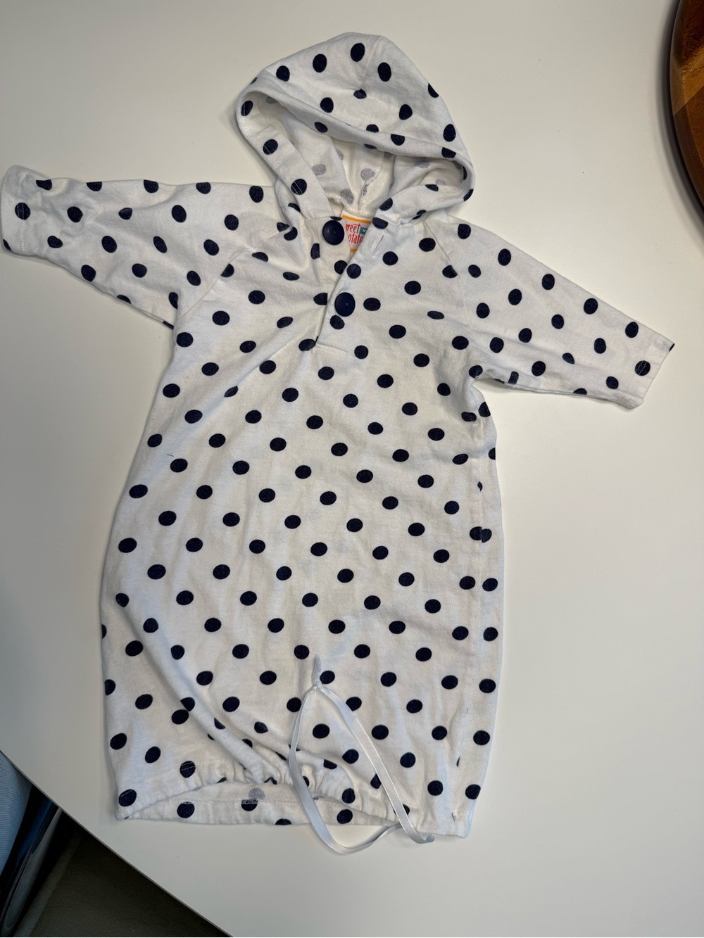 Sweet Potatoes Polka Dot Hooded Nightgown